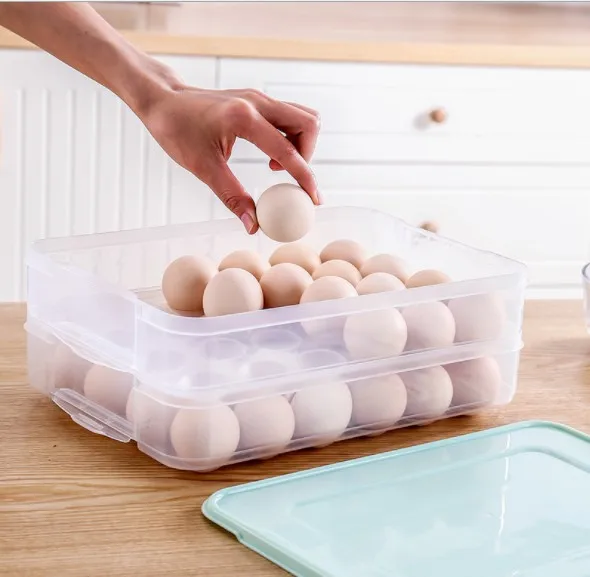 Creative Refrigerator Storage Basket Box Dumpling Box Transparent Egg Box Fresh Frozen Plastic Box