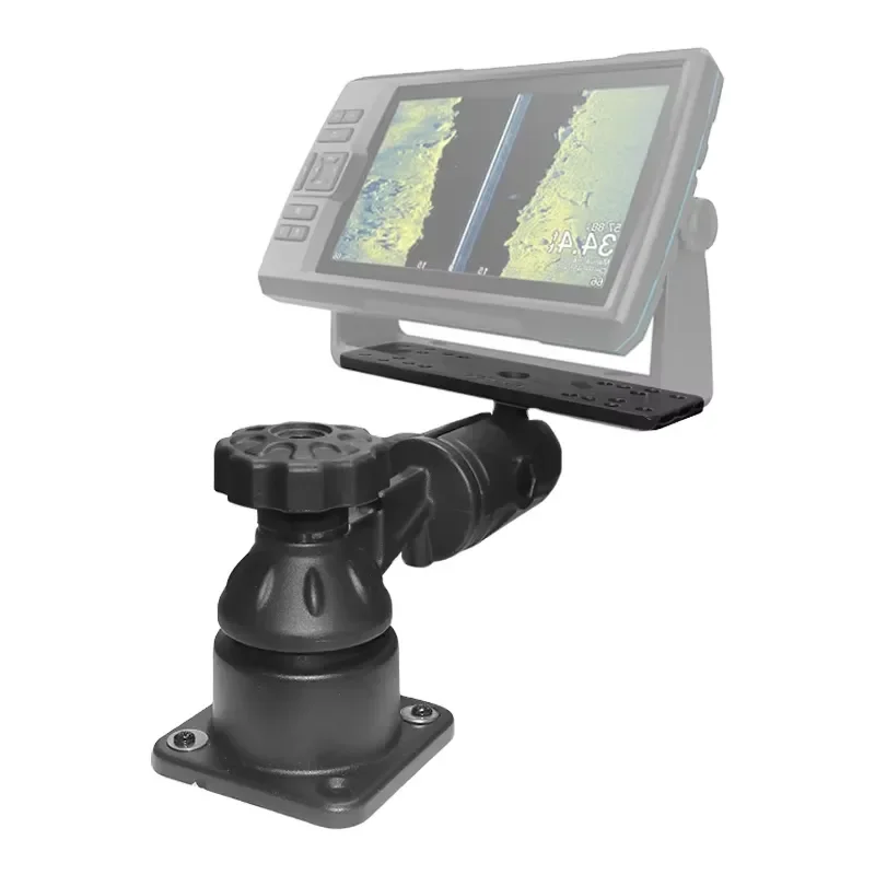 6 Horizontal Swing Arm Fish Finder Holder 360 Degree Aluminum Marine GPS Chart Plotter Mount