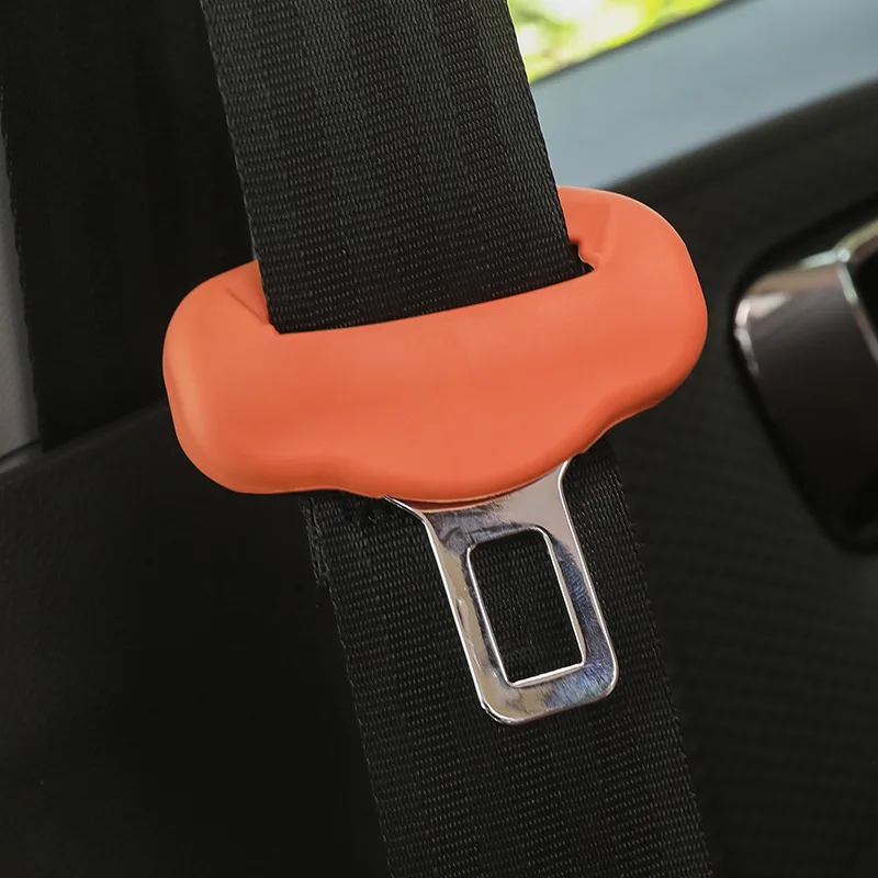 Universal Car Seat Belt Buckle Cover 2Pcs, Anti‑Scratch Silent Anti‑Vibration Protector for Car Interior Decoration