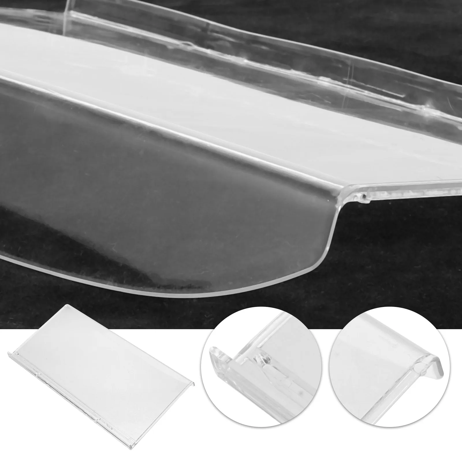 

4pcs Grooved Rack Clear Wall Mounted Display Shelves Semicircular Plastic Floating Stand For Store Home Space Saving Slatwall