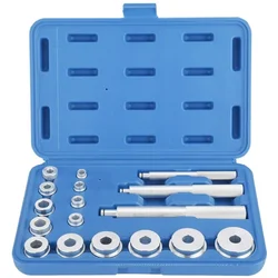 Alumínio roda rolamento corrida e selo Bush Driver Set, Garage Tool Kit com caso, 17 pcs