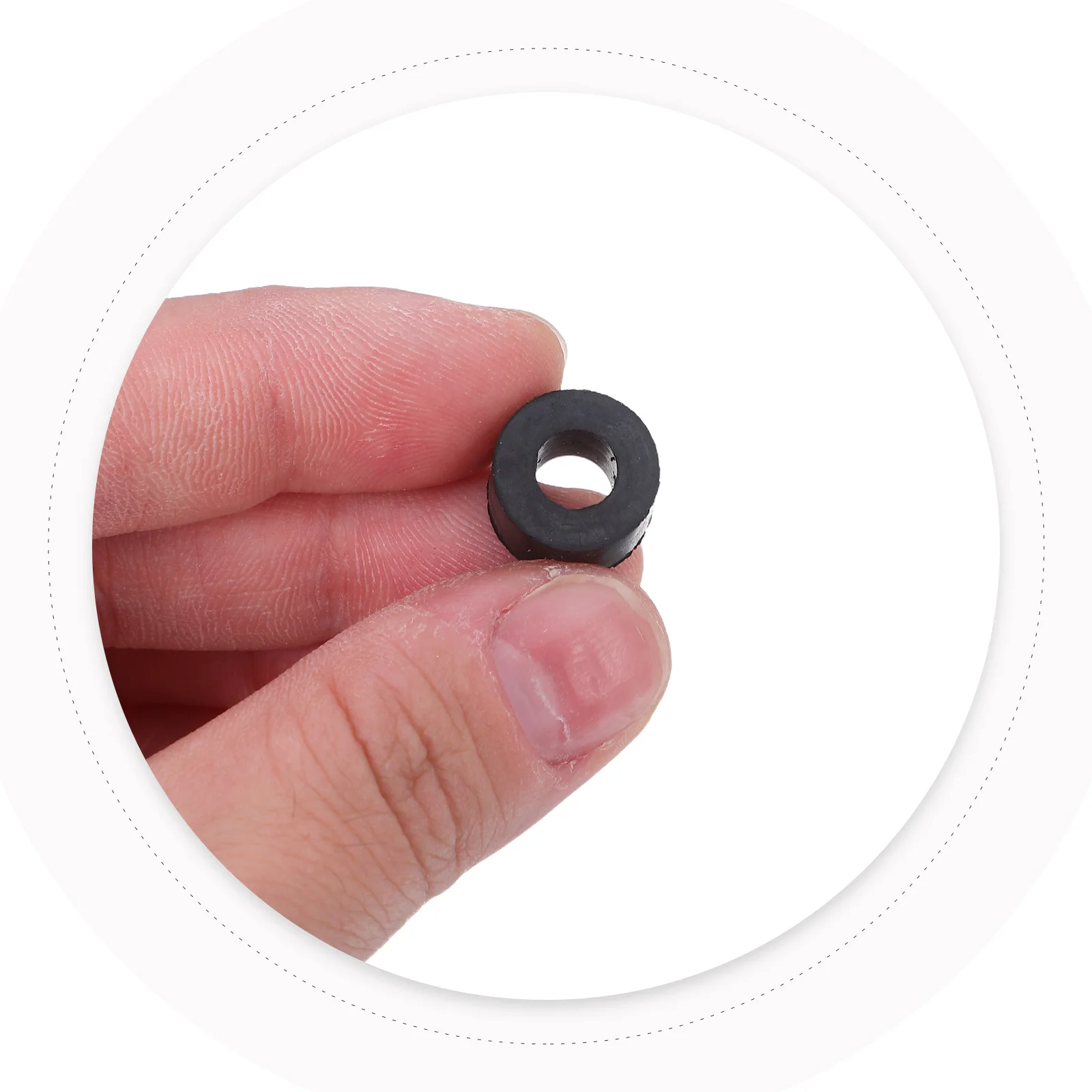 

100pcs Rubber O Shape Washers 12Mm Od 6Mm Id 7Mm Thick Black Vibration Damping Spacer For Equipment Mounting Isolator Pad