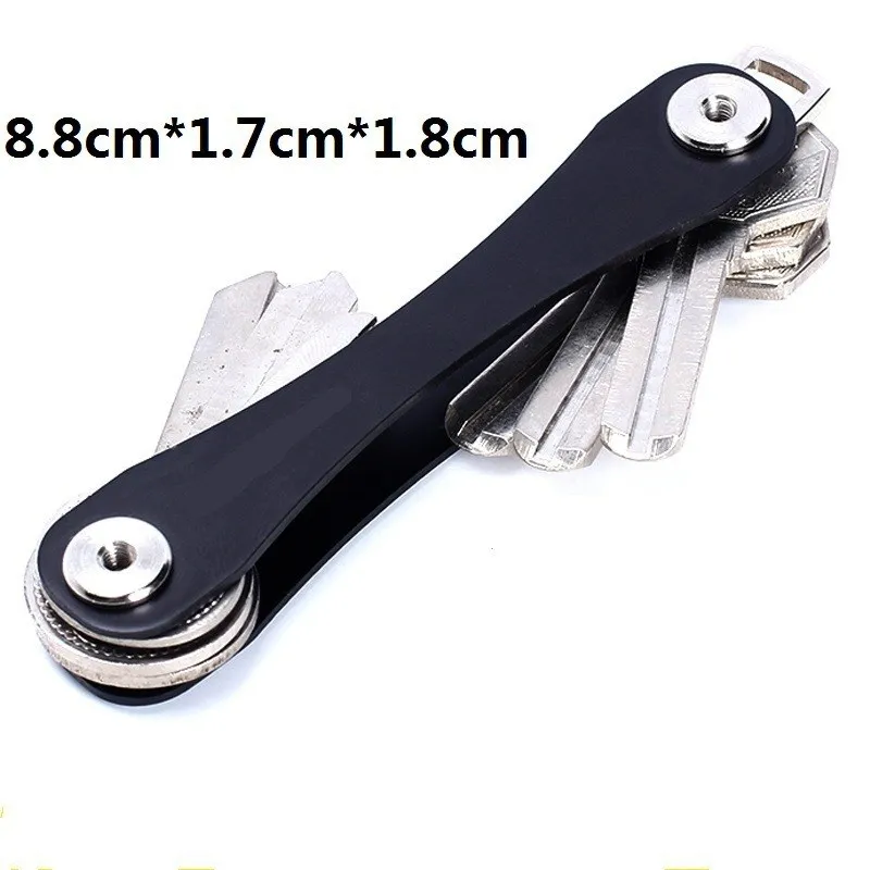 Long Stlye EDC GEAR Aluminiowy uchwyt na klucze samochodowe z twardym tlenkiem Klips Organizer na klucze Inteligentny brelok do kluczy Kolekcjoner do przechowywania kluczy na zewnątrz