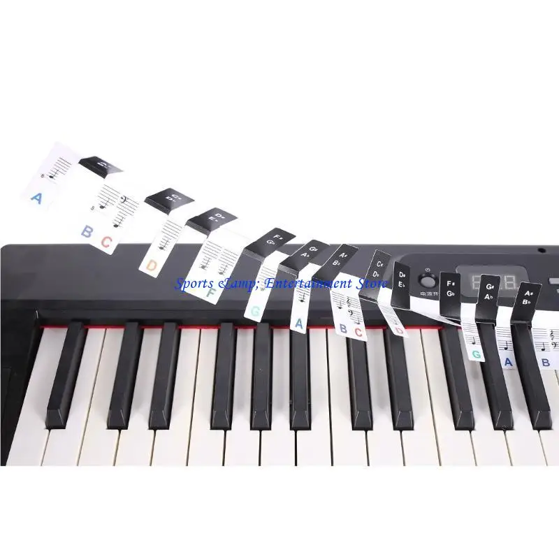 G7NF Piano Keyboard Stickers Removable Electronic Piano Keyboard Note Stickers