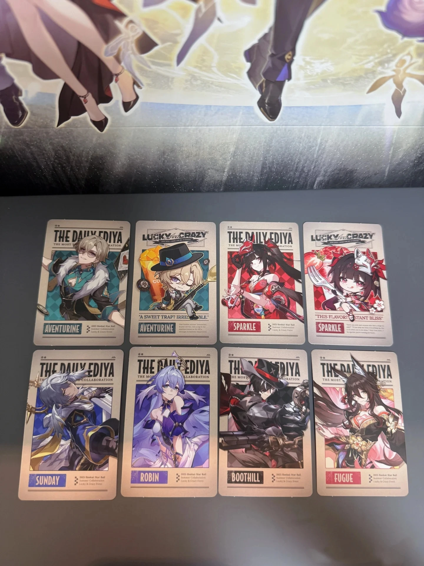 

Official Genuine Game Honkai：Star Rail X Ediya Coffee Korea Cosplay Boothill Aventurine Sparkle Sunday Robin Fugue Card Gifts