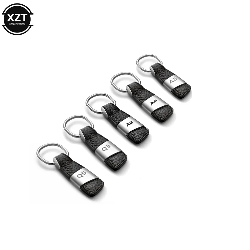 NUOVO Metallo In Pelle Auto Emblema Portachiavi Auto Portachiavi Per Audi A6 C5 C6 C7 4F 4B S6 RS6 RS BMW M3 M5 E36 E39 F10 F30Car Styling