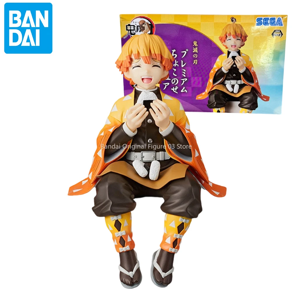 

Original Genuine Sega Demon Slayer 15cm Agatsuma Zenitsu Noodle Stopper Figure Eat Rice Balls Anime Figure Toys Gift for Kids