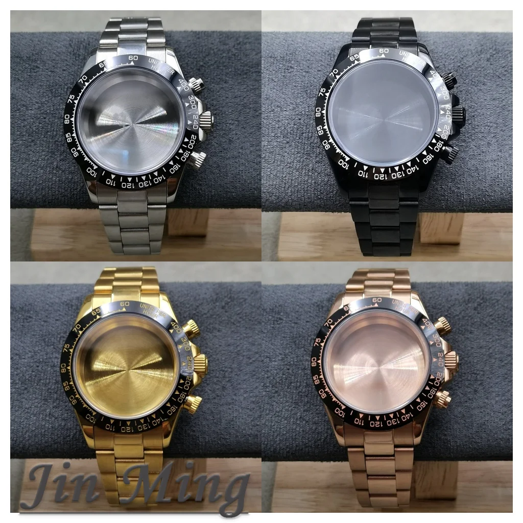 Hohe Qualität 40mm Geeignet Für VK63 VK63A Bewegung Sapphire Kristall Uhr Zubehör 904L Edelstahl Wasserdichte Armband