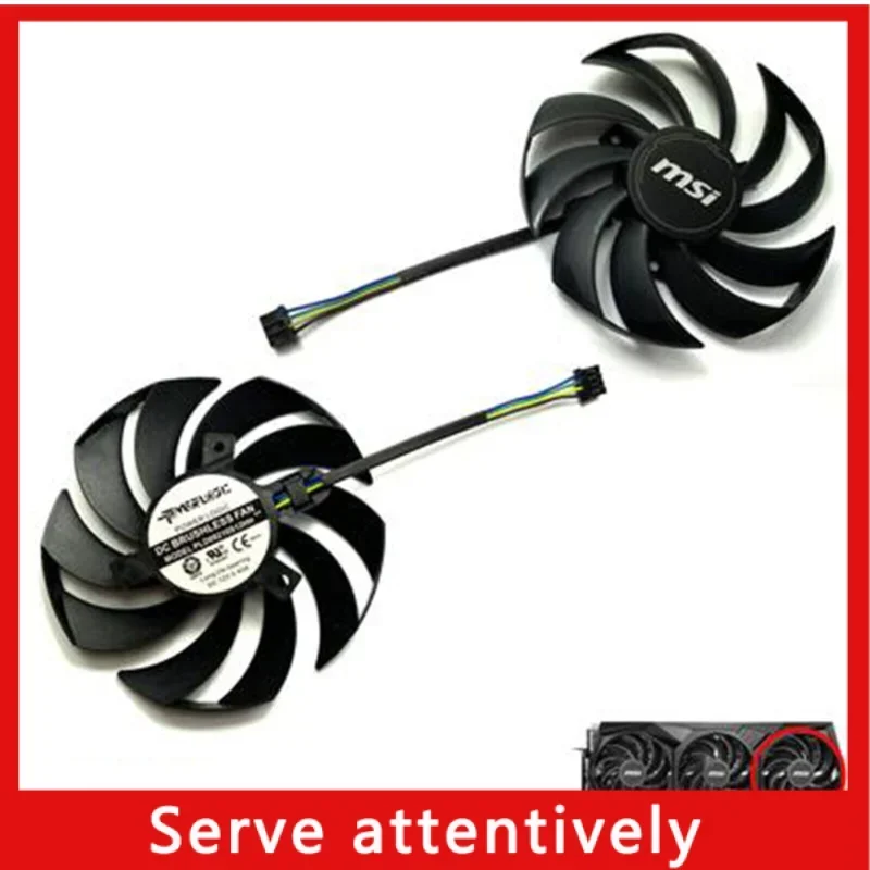 Graphics Card Cooling Fan PLD09210S12HH for MSI RTX3090ti 24GB BLACK TRIO