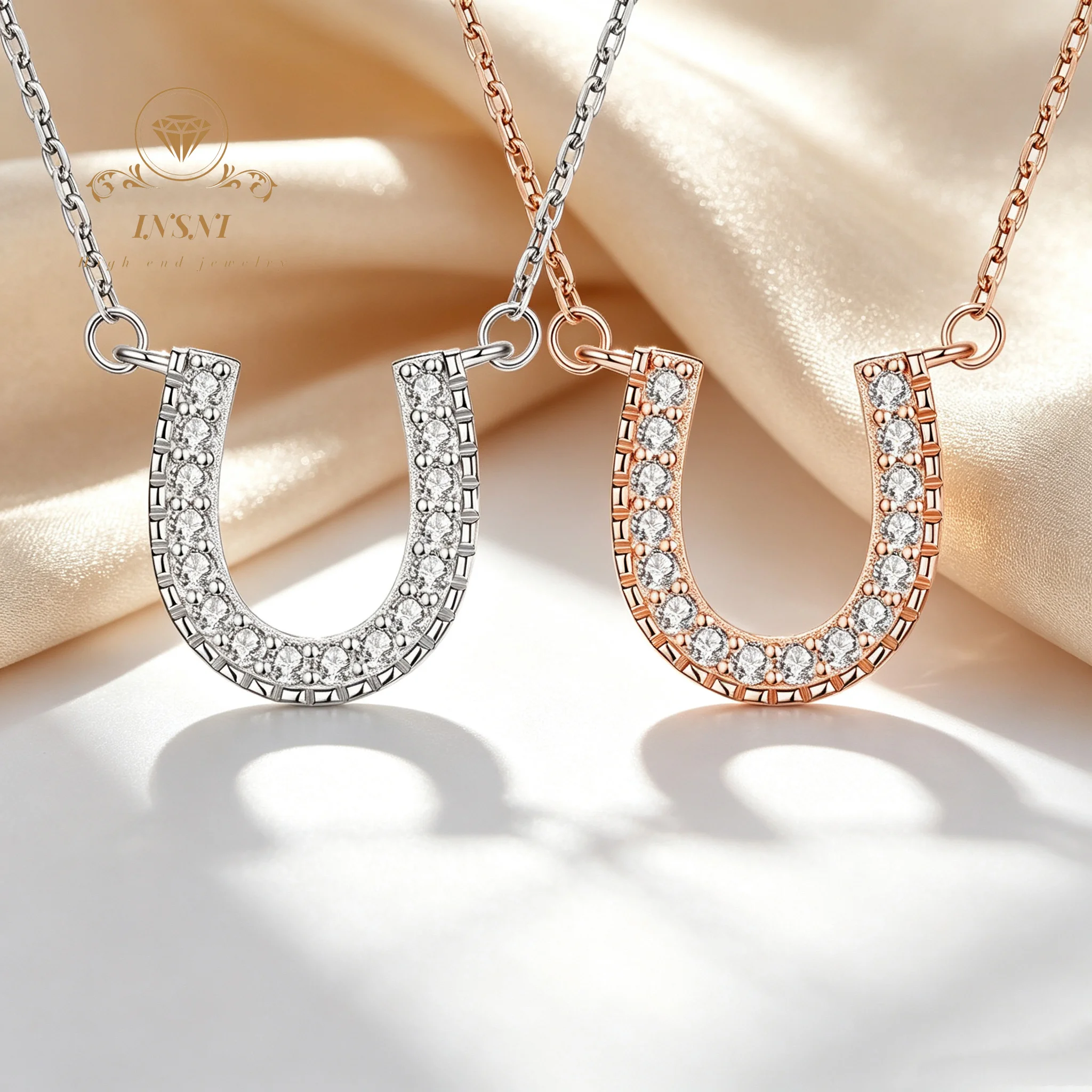 S925 Silver Horseshoe Letter U-shaped Necklace Collarbone Chain Affordable Light Luxury Minimalist Versatile Jewelry for Women