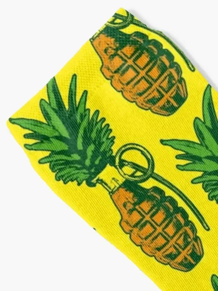 Pineapple Grenade Vintage Distressed Funny Summer Pop Art Socks Thermal man winter new in's designer brand Socks Female Men's