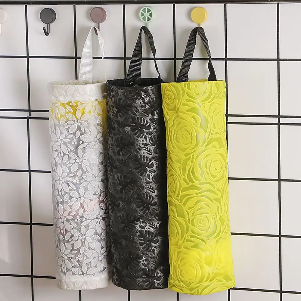 Sac de rangement mural pour articles divers, accessoires d'organisation suspendus, organisateur d'épicerie, distributeur de sacs poubelles