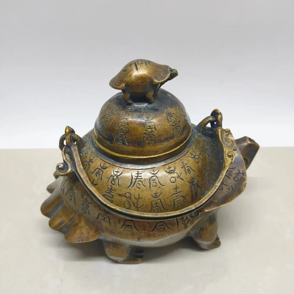 Collectible Chinese Tibetan Copper Bronze Tibet Turtle Pots Statue 117537