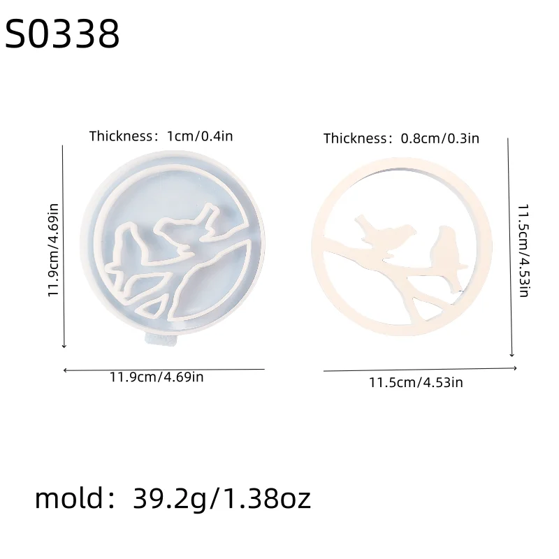 Vogel kreis Einsatz form Silikon form Gipsform hängende Form Haupt dekoration Harzform Guss Aroma therapie form