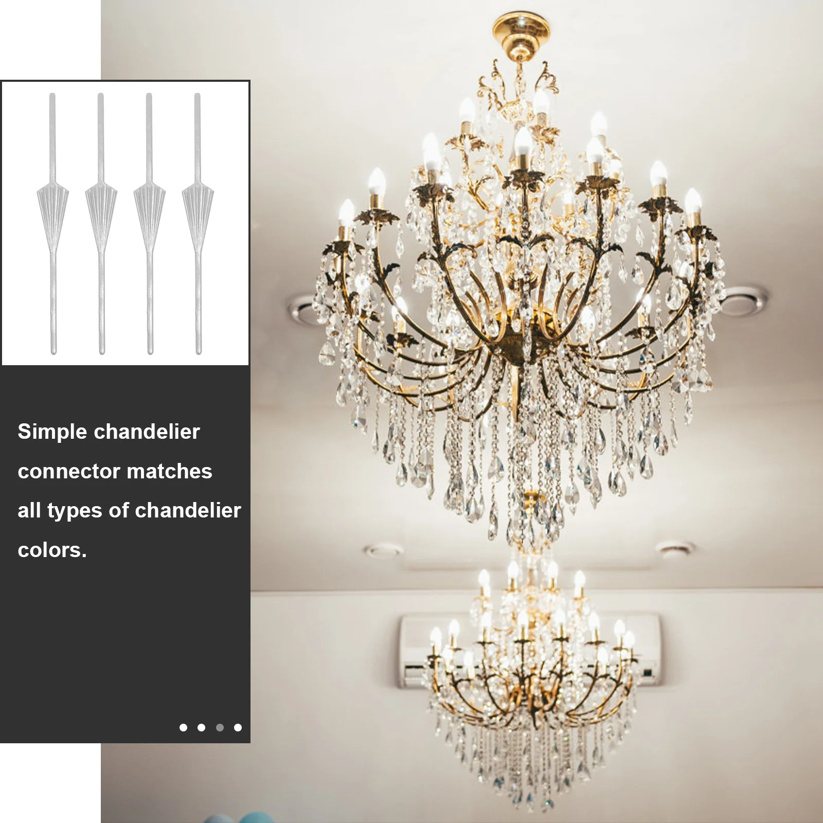 

140Pcs Chandelier Bowtie Clips Metal Connector Accessories for Ceiling Light Easy to Use Chandelier Connectors