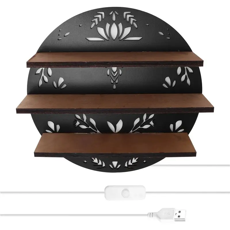 AEE8-Round Butterfly Stand Crystal Display Storage Rack Hanging Floating Stand Suitable For Living Room Decoration Gifts