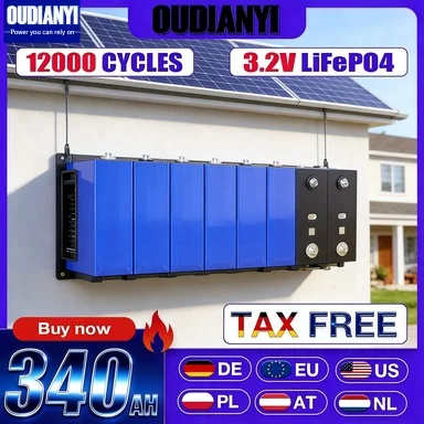 

【Battery Factory】OUDIANYI 3.2V 340AH Lifepo4 Battery 4-16PCS Grade A Brand New 12V 24V 48V Rechargeable Batteri Stora