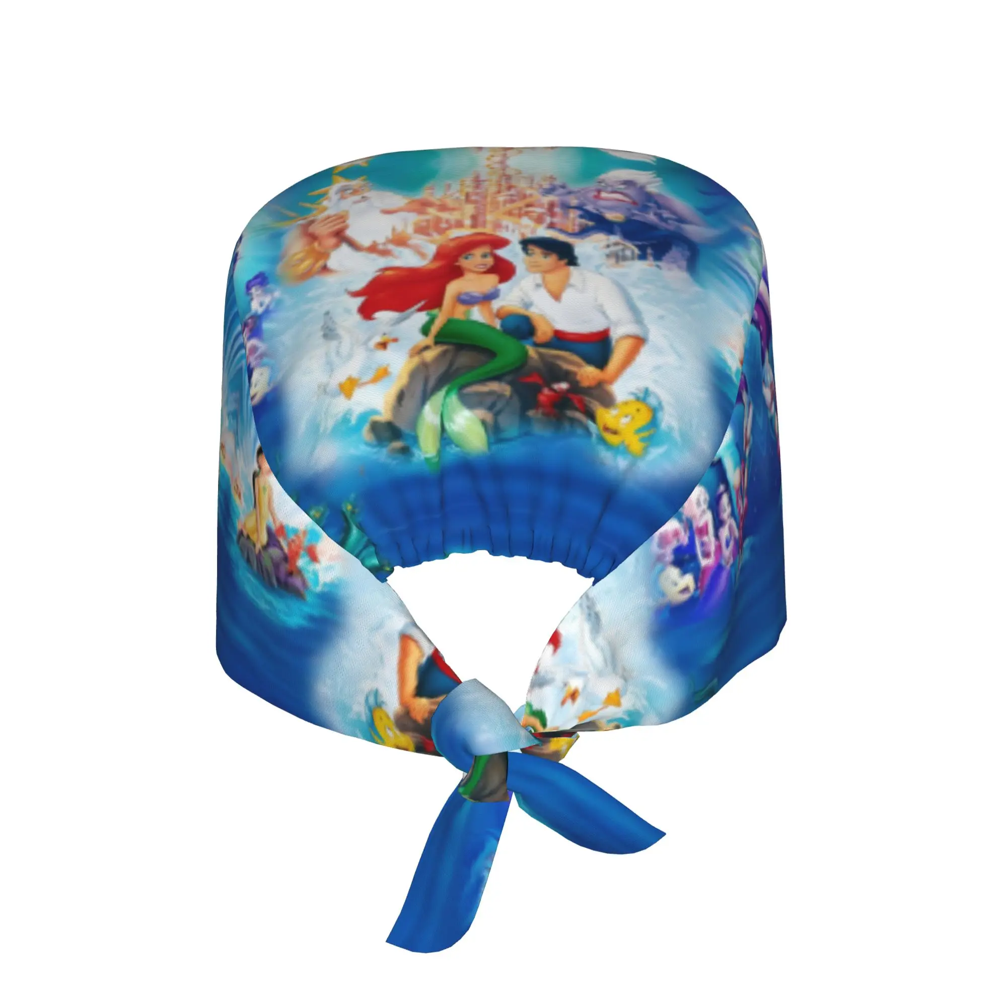 Littles Anime Mermaides Cleaning Working Cap Comfortable Men Women Fish Manga Scrub Cap Surgicals Hat Nurse Scrubs Hat Nurse