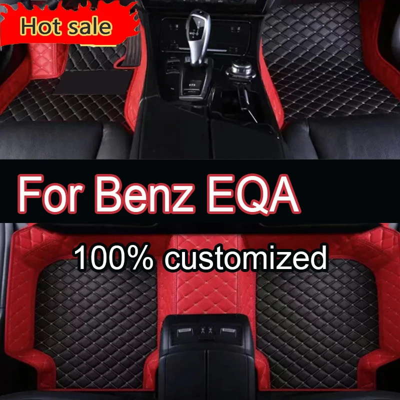 

Автомобильные коврики для Mercedes Benz EQA 2022, пользовательские автомобильные подушечки для ног, автомобильный ковер, аксессуары для интерьера