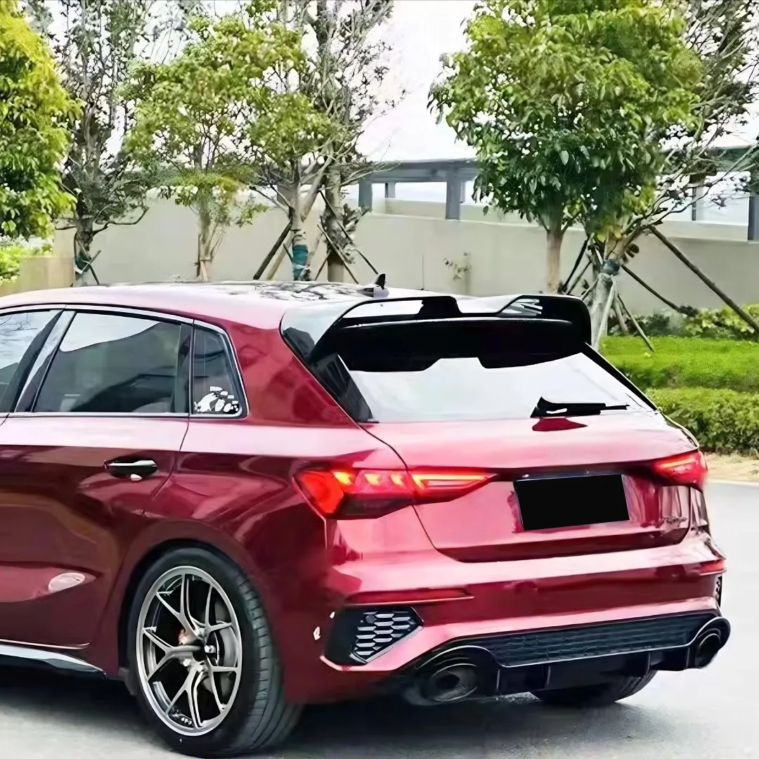 Heckspoiler Sportback Flügel Sport-Kofferraumlippe für Audi A3 8V S3 2014-2020 Auto-Styling Zubehör Glänzend Schwarz ABS Heck OET-Stil – Detail 1