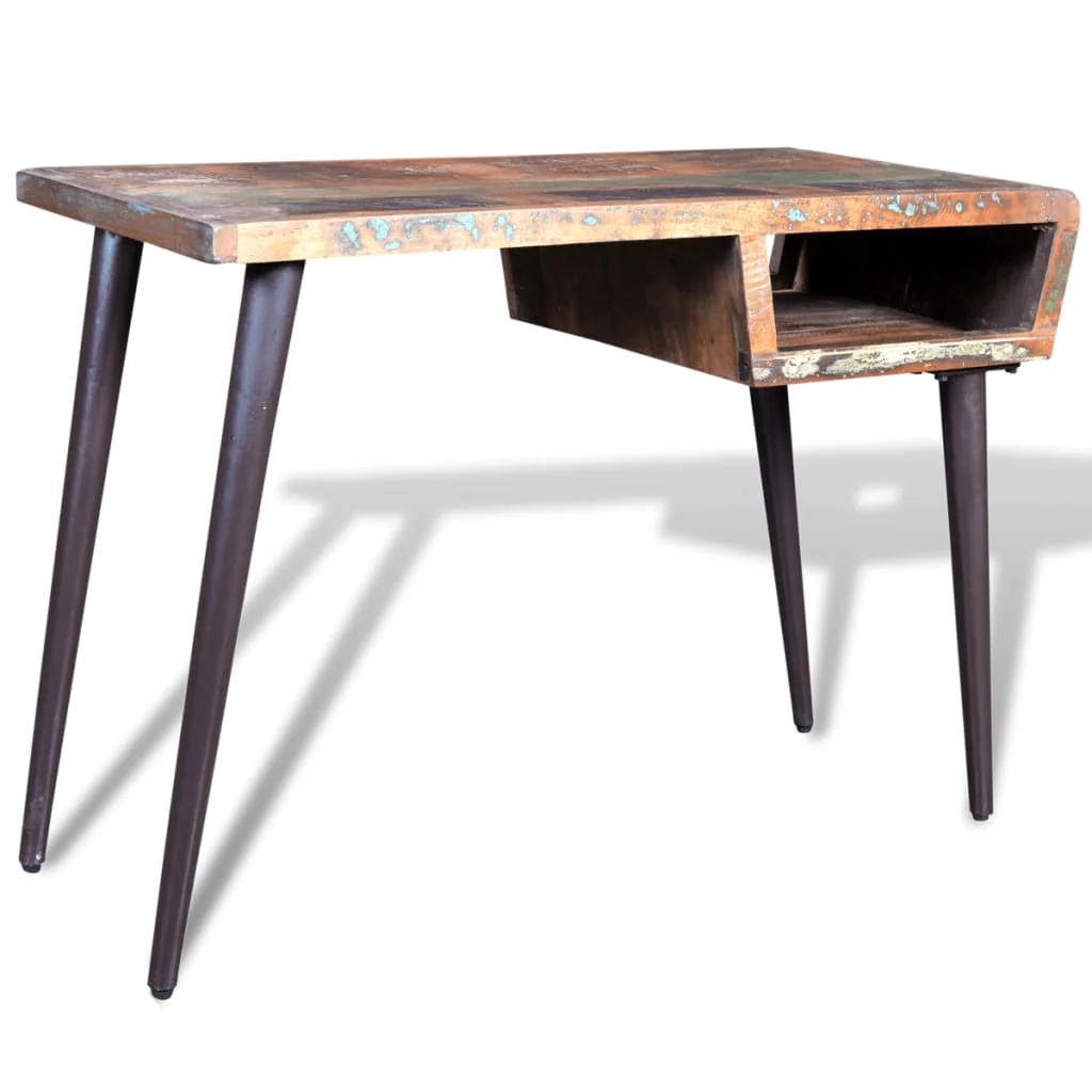 

Reclaimed Wood Desk with Iron Legs Study Writing Table Home Office Furniture