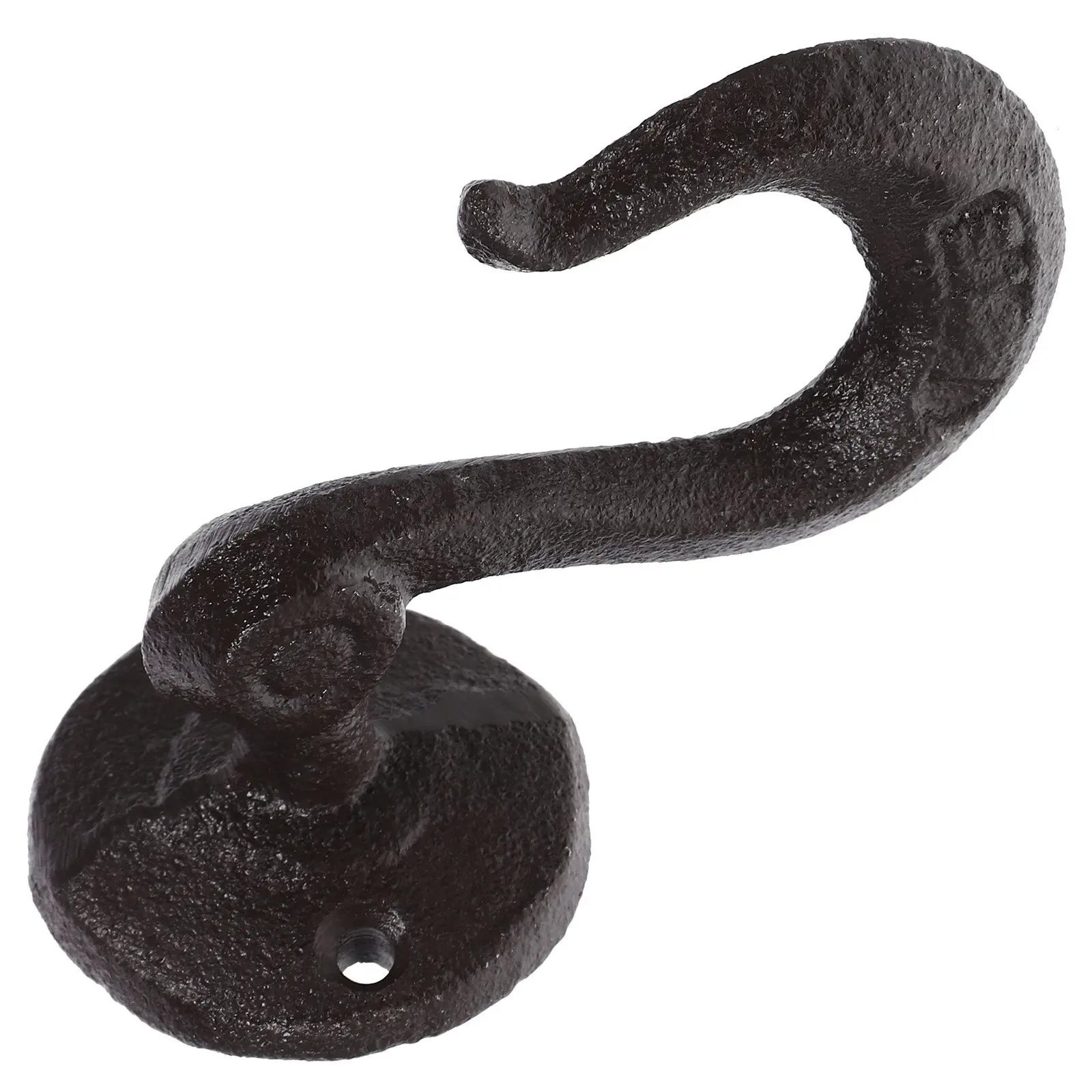 Vintage Cast Iron Wall Mount Hook Heavy Duty Garage Garden Balcony Utility Hanger for Tools Coats Towels Bags Hats Organization