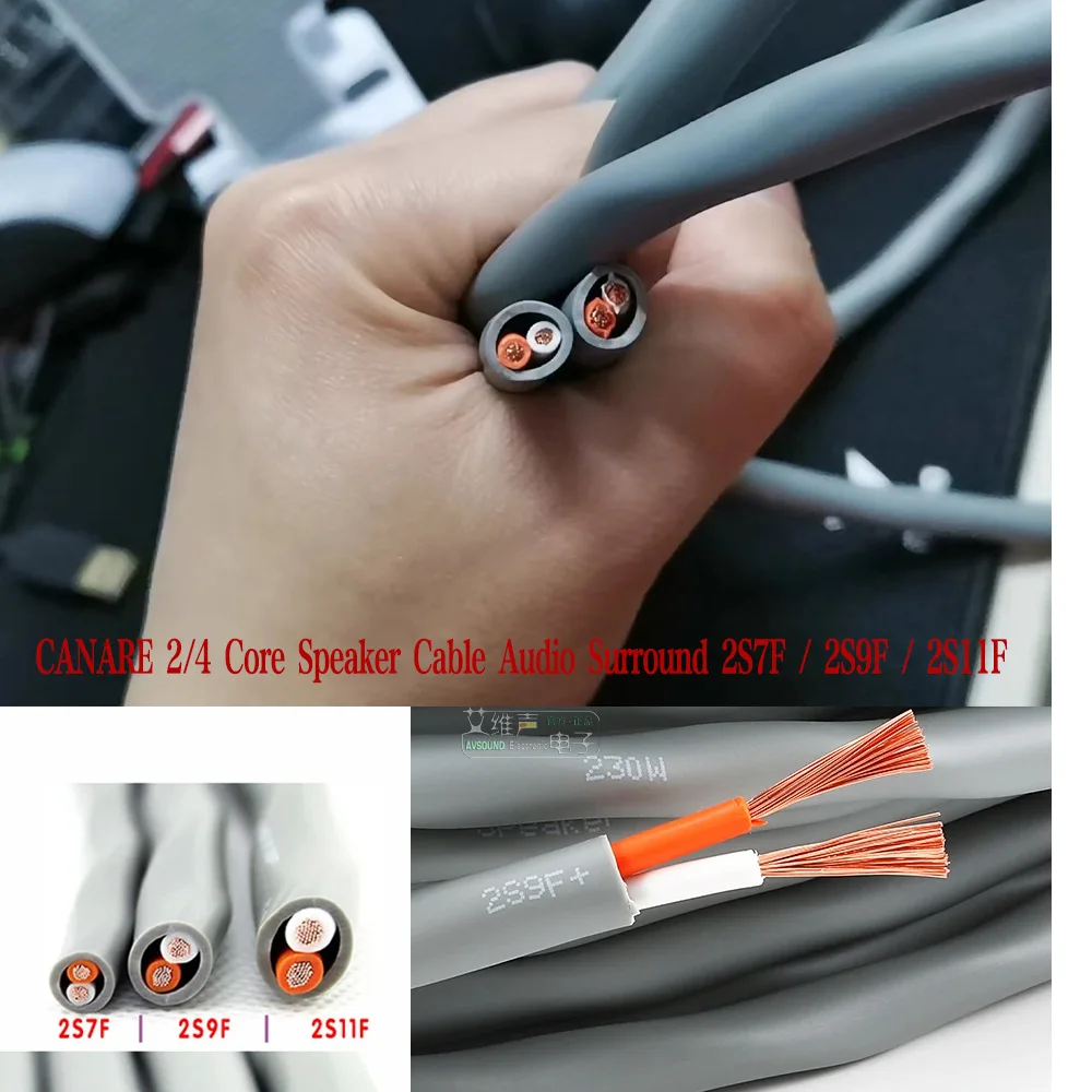 5-10 Meter Japan CANARE Two/Four Core Speaker Cable Audio Surround 2S7F / 2S9F / 2S11F
