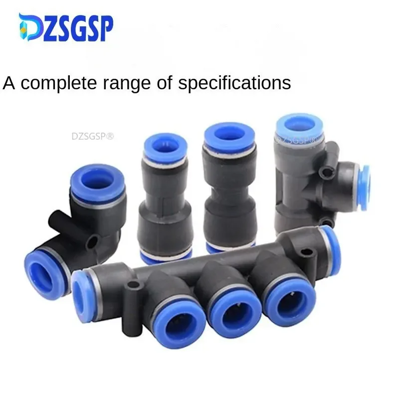 DZSGSP 1PC Pneumatic Fittings 4/6/8/10/12/16Mm Compressor Accessories Air Quick Pipe and Connectors Tube Connect Parts