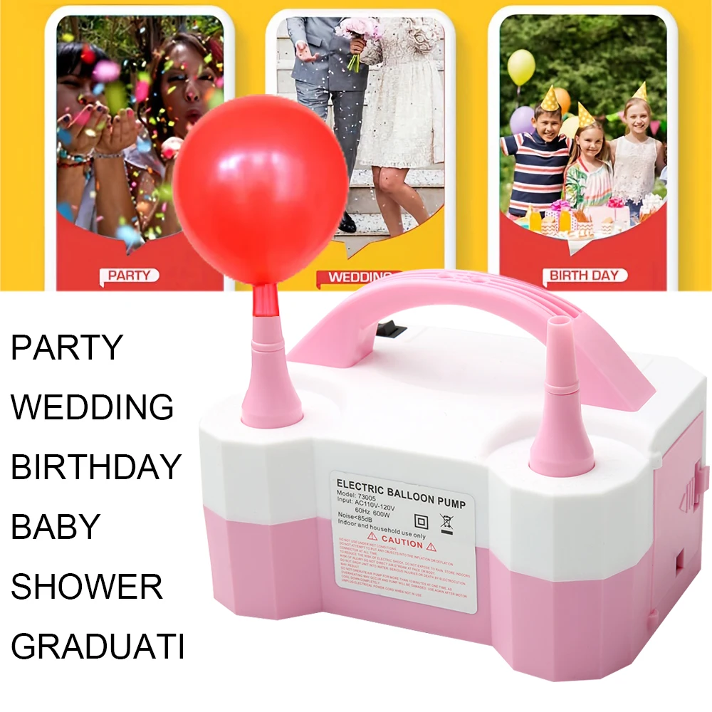 Electric Balloon Inflator Balloon Inflator Pump Can Inflate Two At The Same Time Has Two Modes Good For Decorating The Room