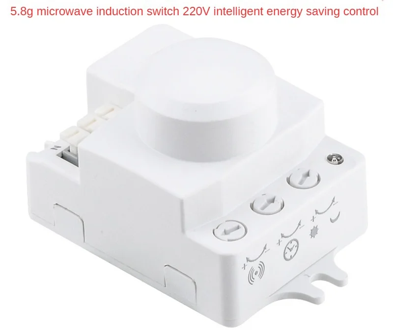 5.8G microwave induction switch 220V intelligent energy-saving control delay adjustable distance radar human sensor