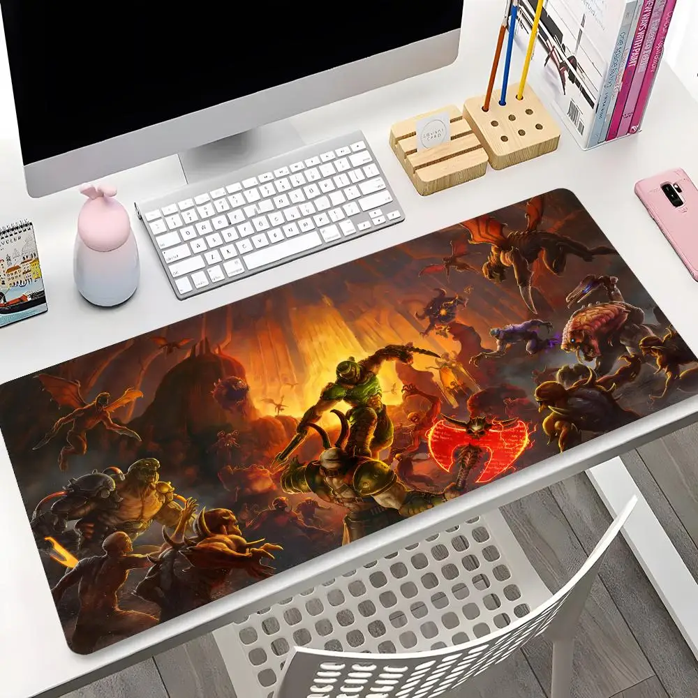 Game D-DOOMS E-Eternal Mouse Pad Birthday Gaming Locking Edge Big Computer Gamer Large Rubber Art Mousepad Laptop Desk Mat