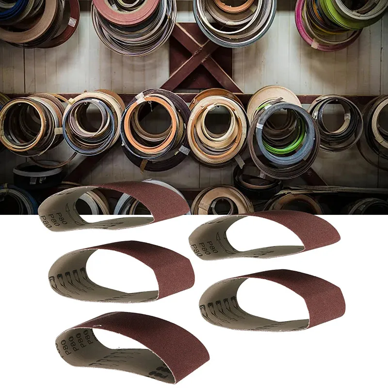 3PCS 75x457mm Sanding Belts Polishing Grinding Woodworking Sandpaper Abrasive 80# 120# 180# 240# 320#Grit Multifunctional Belts