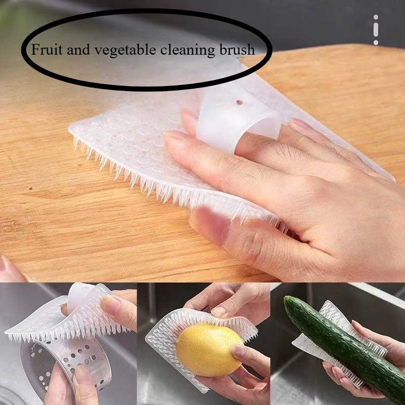 

Fruit and vegetable cleaning brush Bendable fruit and vegetable brush Sink cutting board gap brush