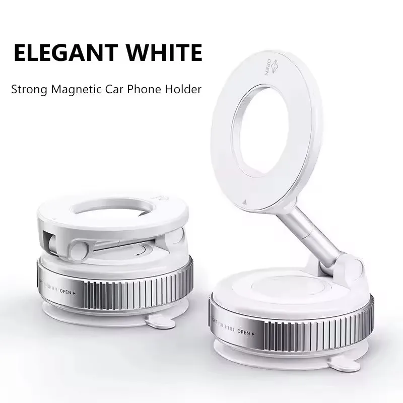 2026 Nieuw 360 ° Verstelbare zuignap telefoonhouder vacuüm magnetische auto telefoonhouder magnetische opvouwbare telefoonhouder zakformaat
