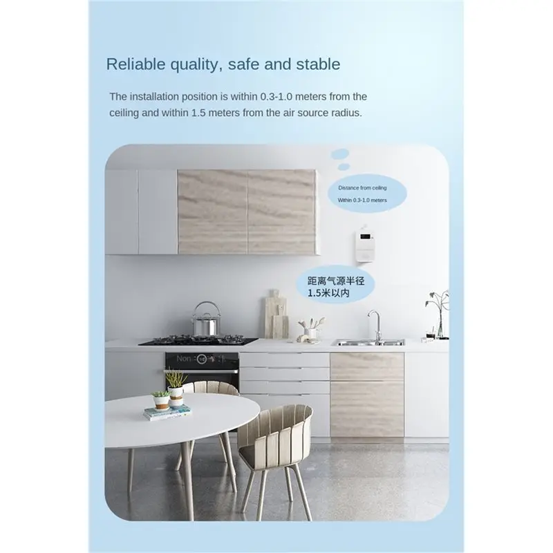 【NECESSITY】Portable LCD Display Household Gas Alarm Natural Gas Detector Combustible Gas Alarm System