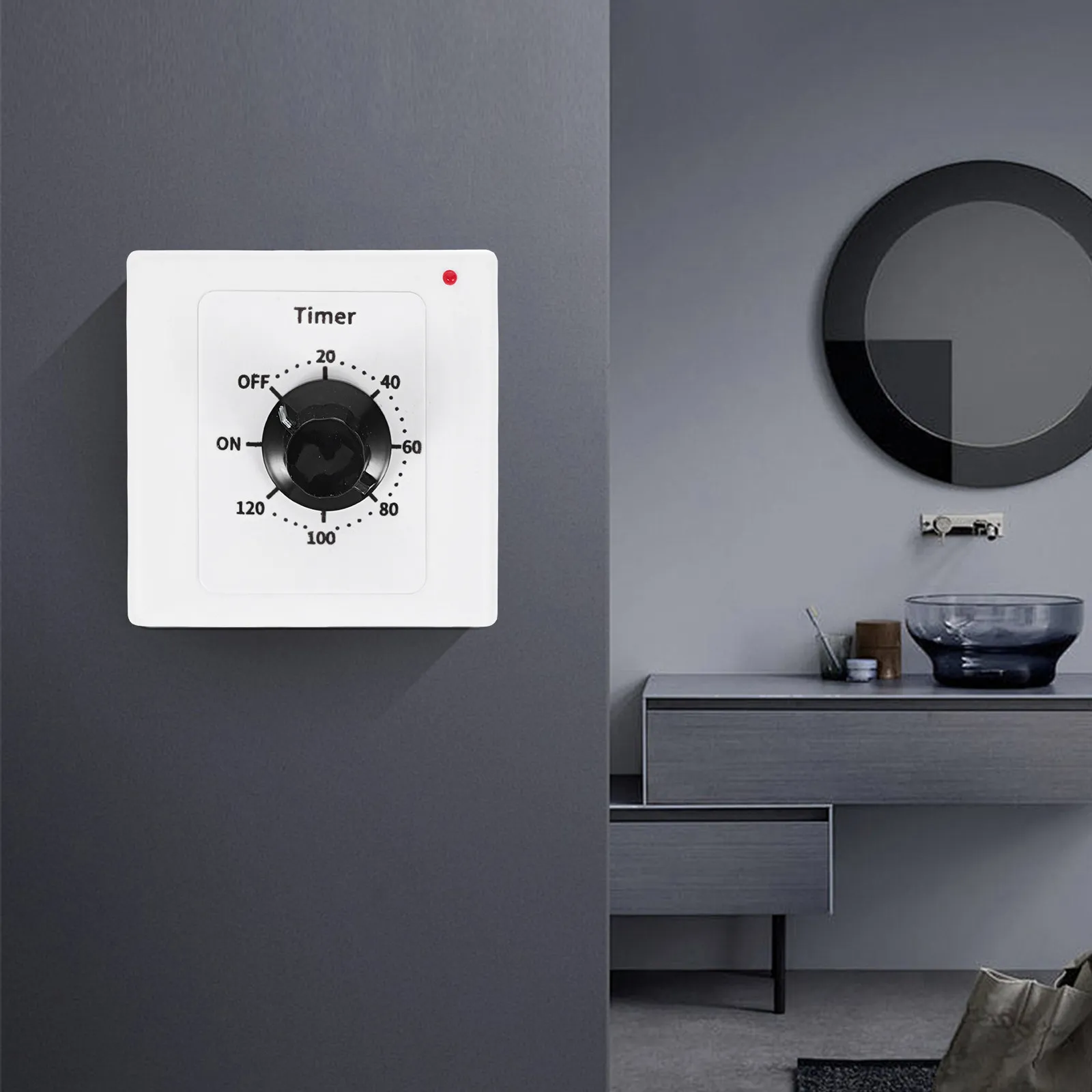 Programmable Timer Switch Digital Countdown Timer LED Display Automatic Time Controlled Switch Countdown Function for Home