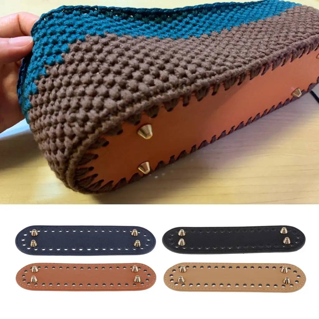 PU Leather Crochet Bags Bottom Shaper Mat Cushion Pet Bags Pad Bottom Base