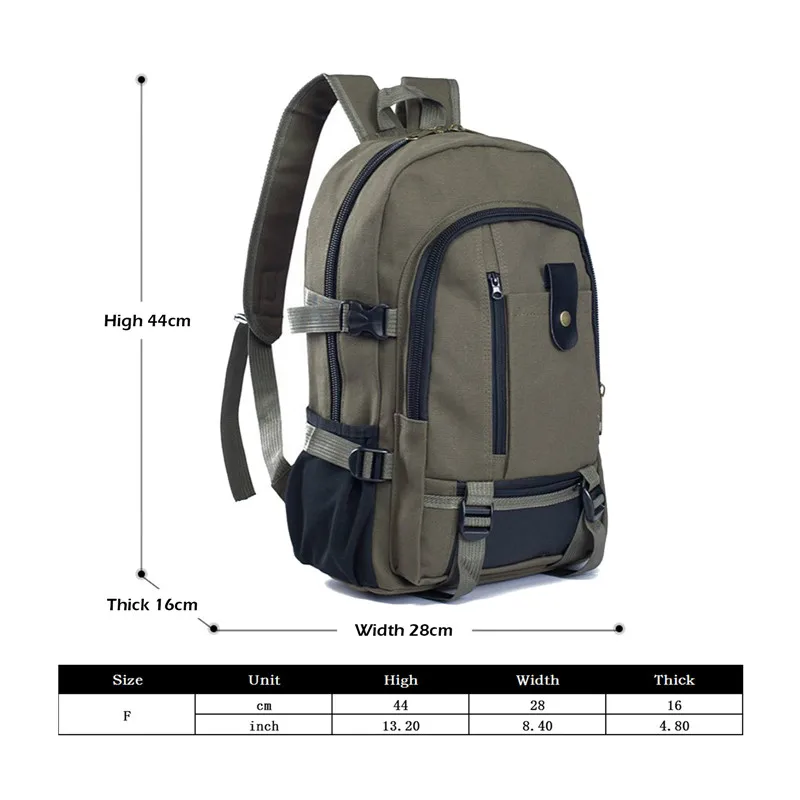 Travel Backpack Men Tactical Militari Mountaineering Bag Men Canvas Large Capacity Backpacks Outdoor Camping Bag Computer Bag