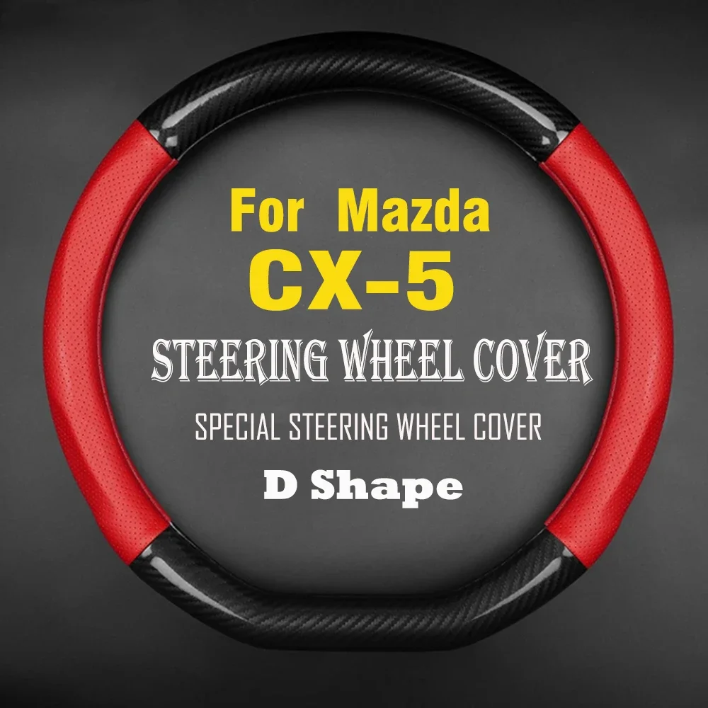 Breathable Sweat-absorbing Comfortable Car Steering Wheel Cover Without Inner Ring For Mazda CX-5 CX5 Car Accessories