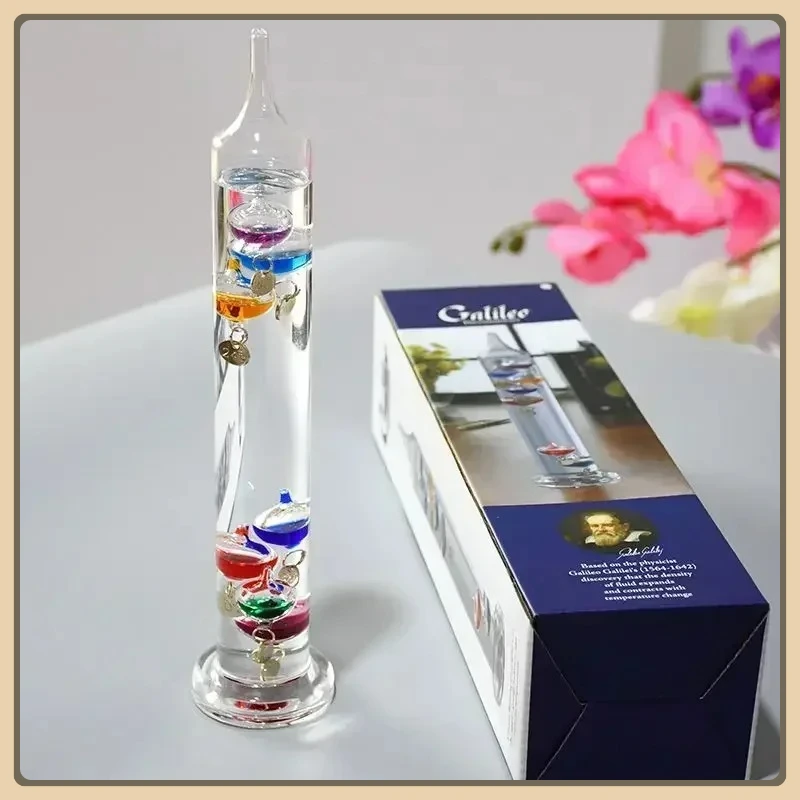 Galileo Thermometer Colorful Ball Suspended Bedroom Wine Cabinet Living Room Physics Decoration Student Christmas Holiday