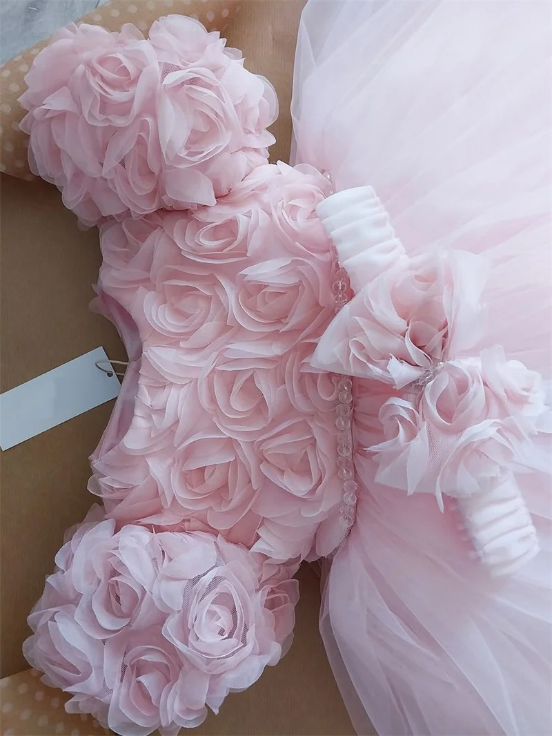 Niños bebé princesa encaje arco tul vestidos de niña de flores vestidos de primera comunión cumpleaños regalo de Navidad boda fiesta cumpleaños