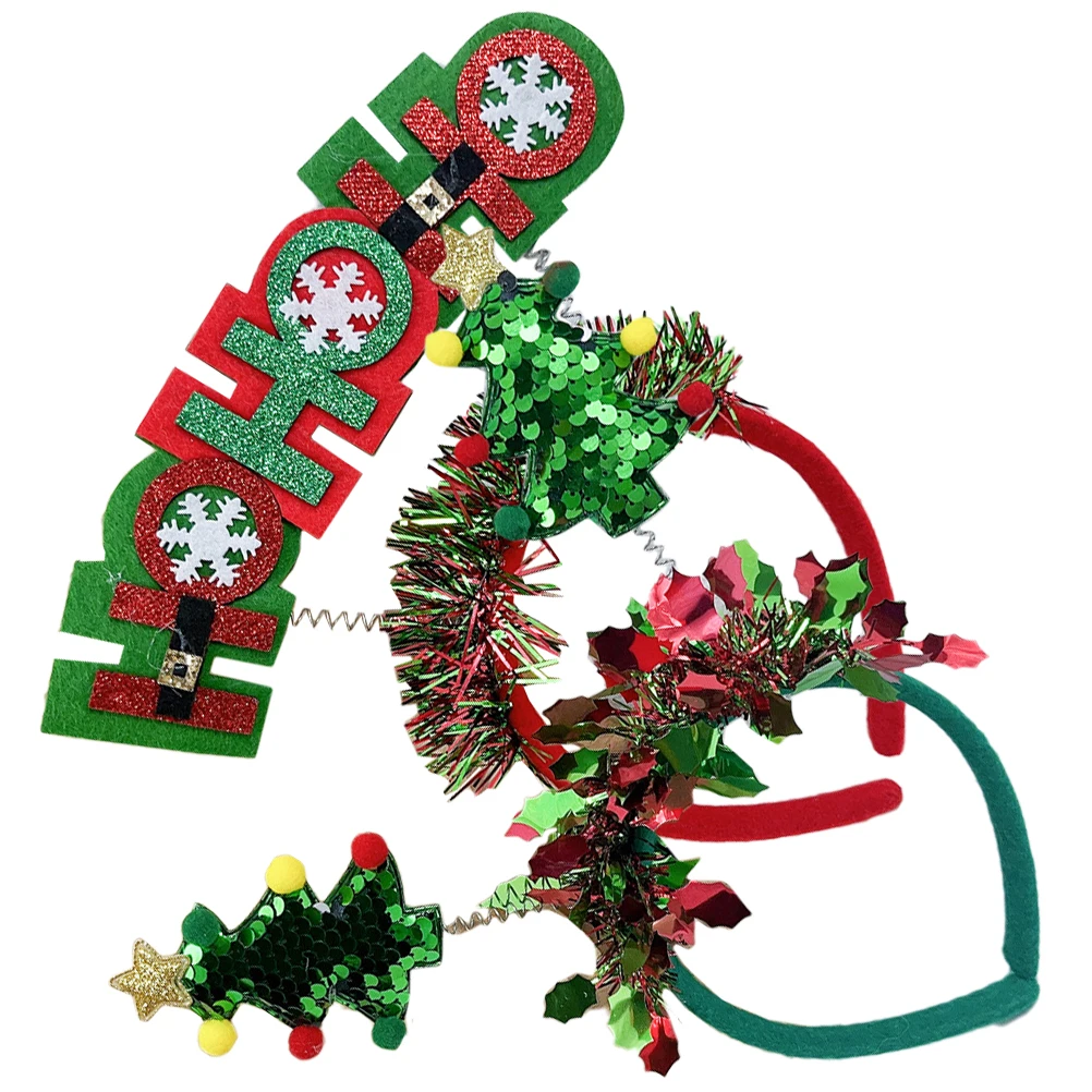 

2Pcs Christmas Headbands Soft Comfortable Holiday Hairbands Party Festival Xmas Headdress Hair Accessories Christmas Headbands