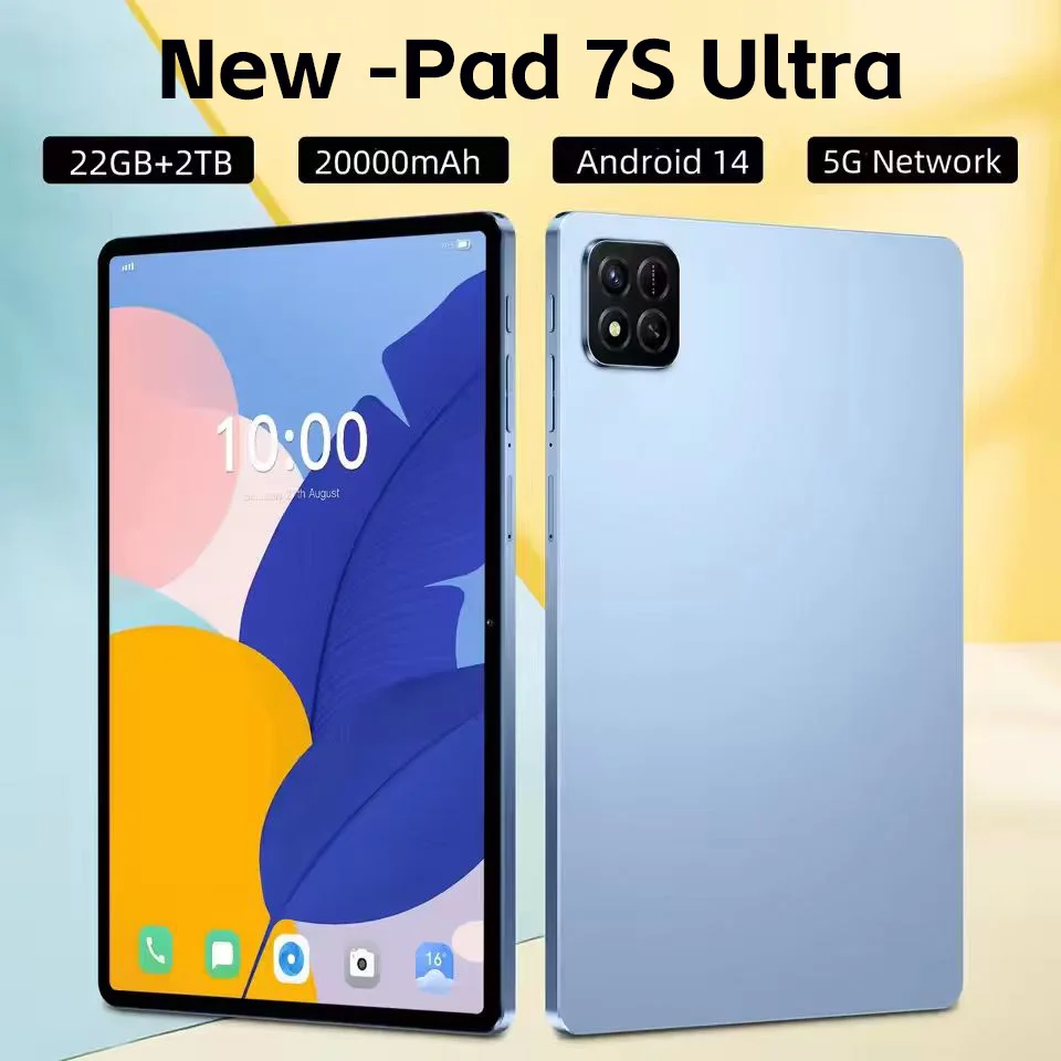 Новая глобальная версия планшетного ПК Pad 7S Pro Ultra 5G 4K HD 120 Гц Snapdragon 8 Gen2 20000 мАч 22 ГБ + 2 ТБ Android14 Dual SlM WlFl Tablet