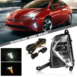 Front Bumper Fog Lamp Upgrade Kit FOR TOYOTA PRIUS 2016 2017 2018 Version Additional Foglight Set Switch + Wiring