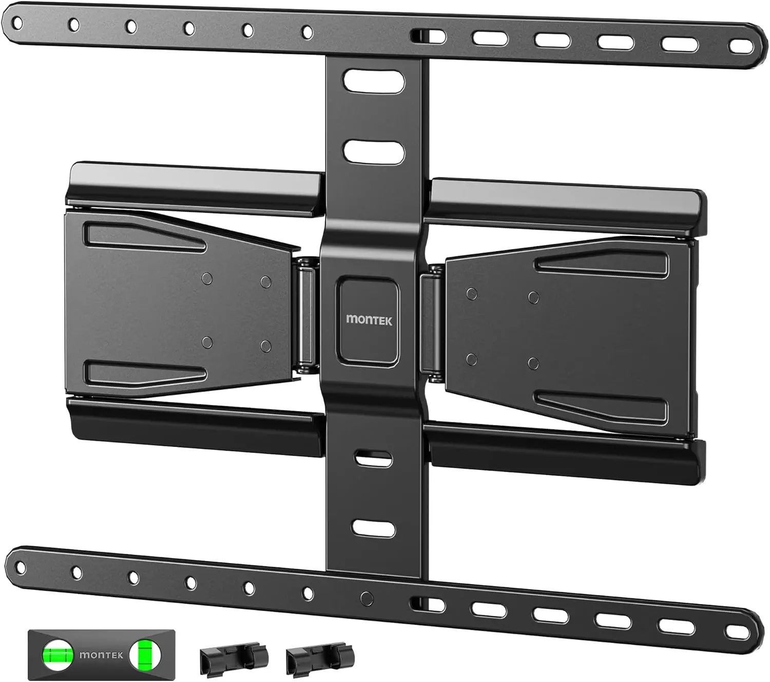

Ultra Slim TV Wall Mount for 43-90 Inch TVs, Swivel Tilt Leveling Extension Articulating Dual Arms Full Motion Low Profile