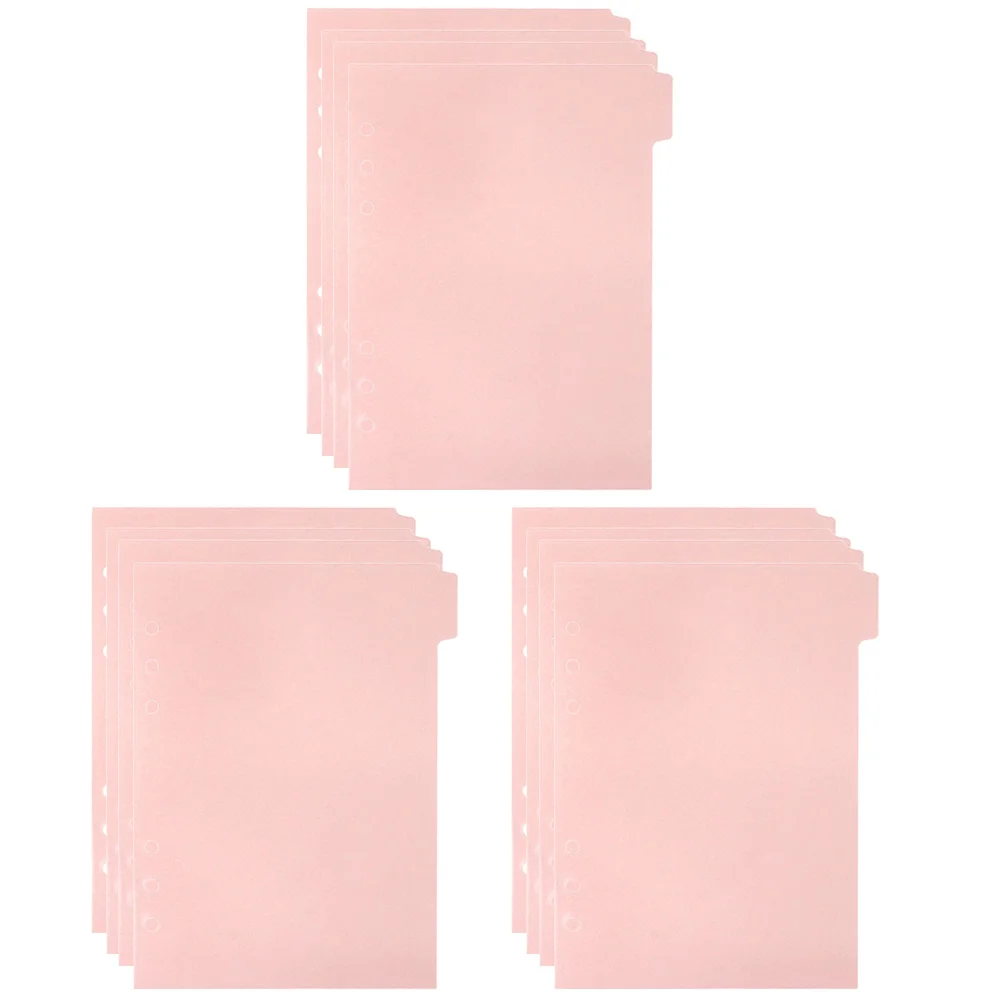 

Notebook Partition Dividers Binder Separators Aesthetic Plastic Tabs Colored Design A5 Loose Leaf Page Markers Punched