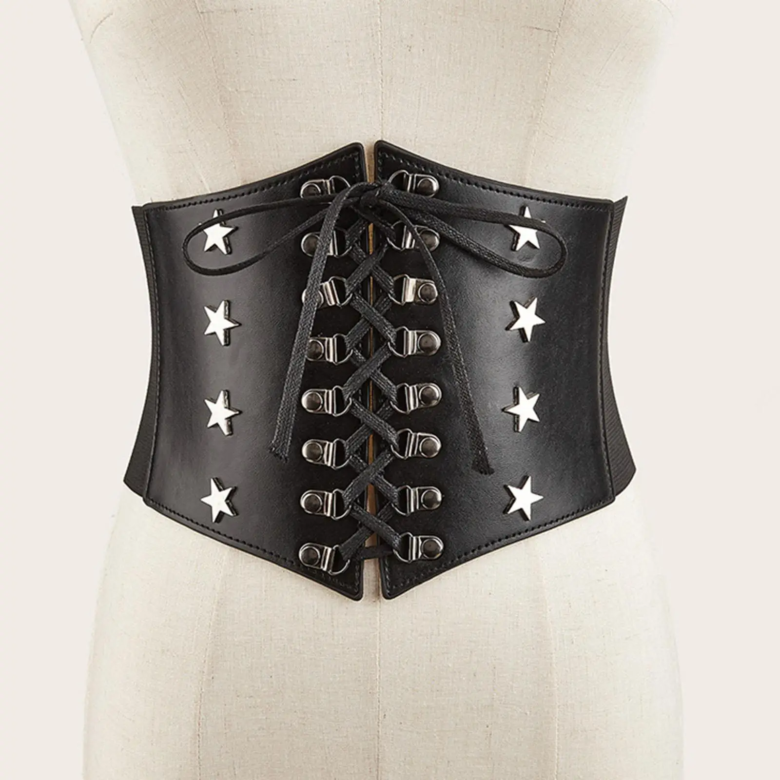 حزام خصر مرن واسع وحزام مطاطي للنساء