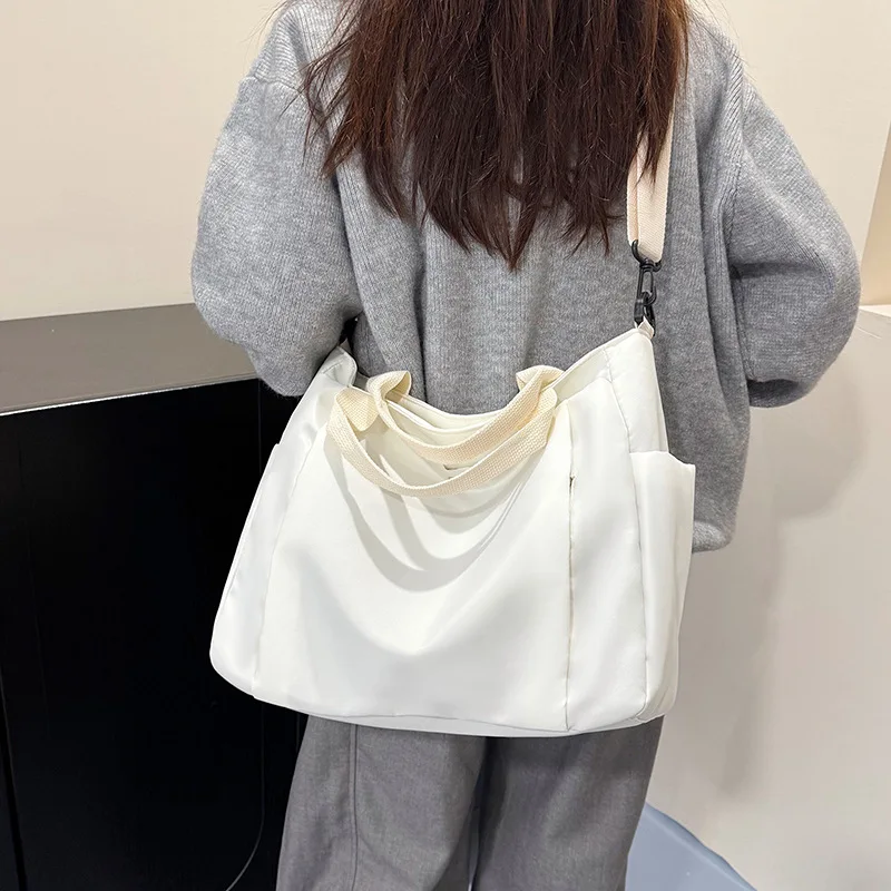 Custom Logo Tote Bag 2-in-1 Handbag & Crossbody Bags Large Capacity Nylon Shoulder Bags Casual Work & Travel Bag for Women Men view 3