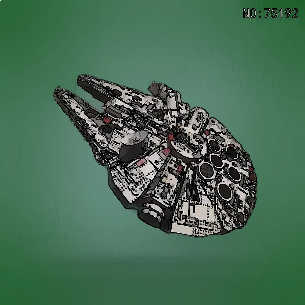 New Arrival 7541PCS Fantasy Plan Luxury  Ship spacecraft Assemble Model Bricks Birthday Gifts for Friends