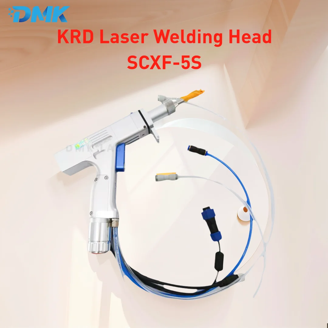 

KRD Laser Welding Head SCXF-5S Handheld Laser Welding Gun 2000W 3000W Single Vibrating Wire Feed Welding Head Repair Soldering